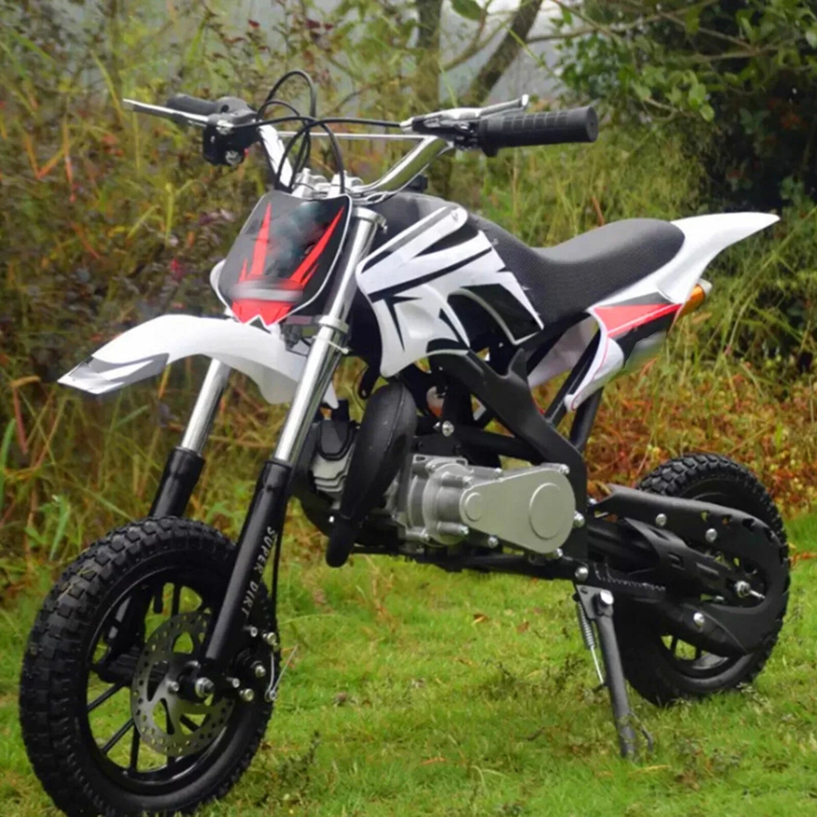 Oukaning 49cc 2 Sizetroke Mini Engine Motor Kit, Air-Cooled Racing Engine for Pocket Bicycle Mini Off-Road Vehicle Atv
