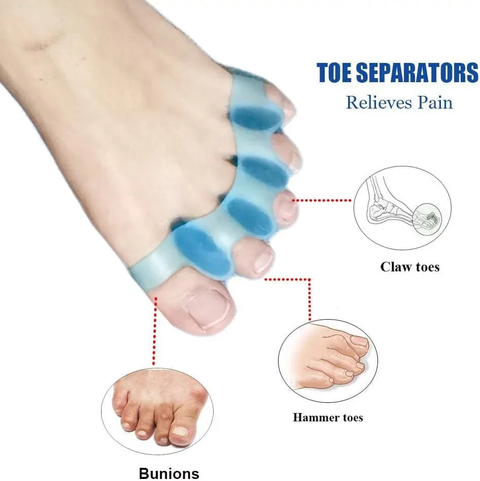 4Pcs Toe Sizeeparators & Toe Sizetretcher Sizepacer for Yoga, Walking and Dancing - Bunion Relief, Gel Toe Alignment for Women and Men