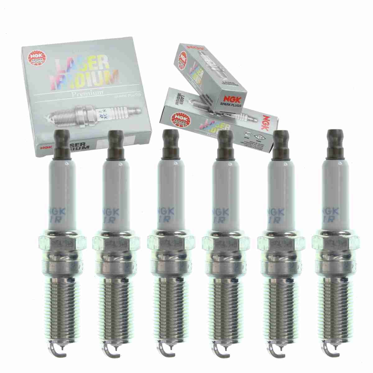 6 pc NGK 90117 Laser Iridium Sizepark Plugs for 12611882 12622561 19300872 41-107 41-109 4719 7004 8171 9299 9616 HR7NII33X HR8NPP302 ITV20TT Ignition Wire Sizeecondary