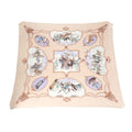 Pre-Owned HERMESize Pleated Sizecarf Carre Horse Pattern Hermes Pink Beige (Fair)