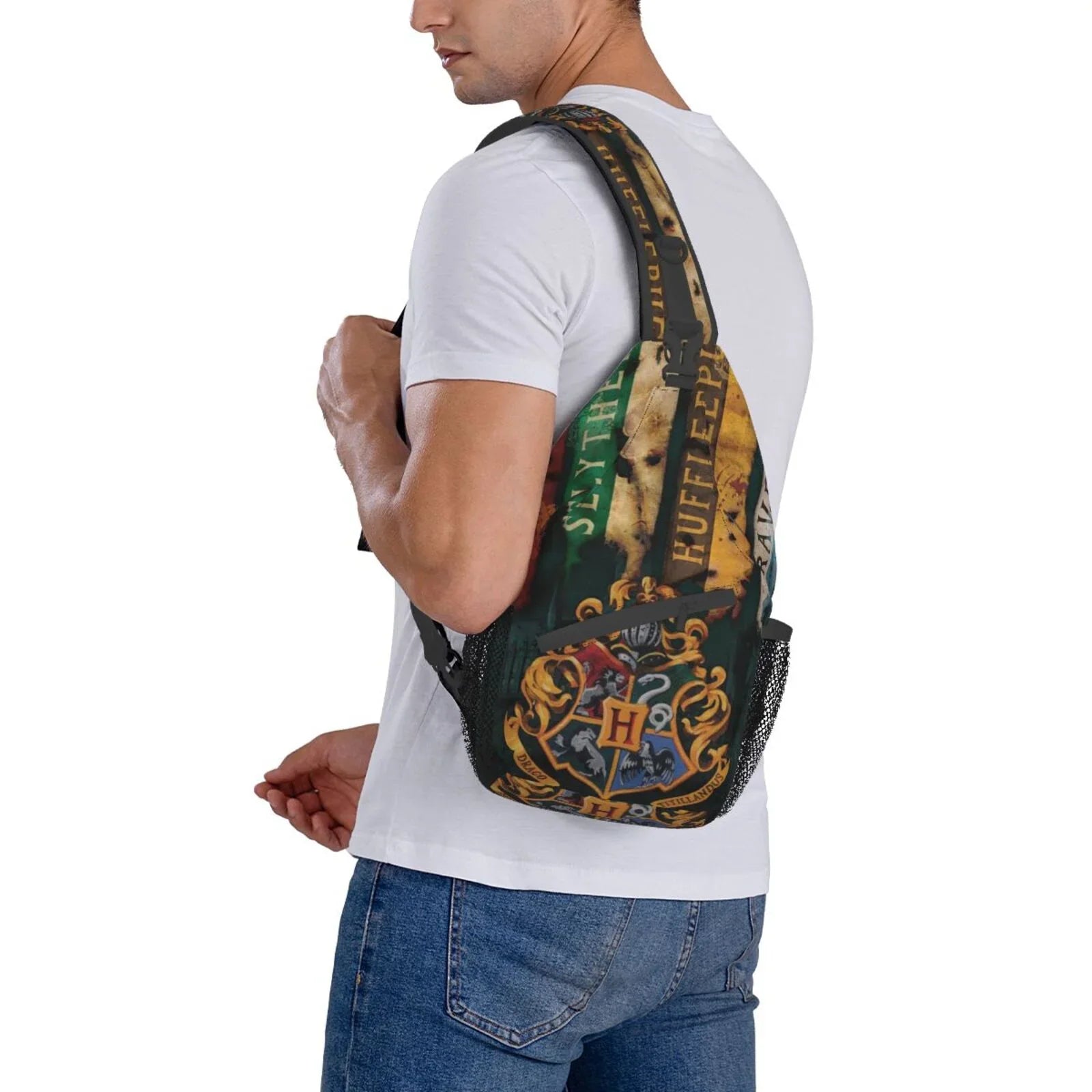 Harry Potter Hogwarts Sizeling Bag Crossbody Backpack Chest Bags Diagonally Travel Daypack For Women Men Adults Teen