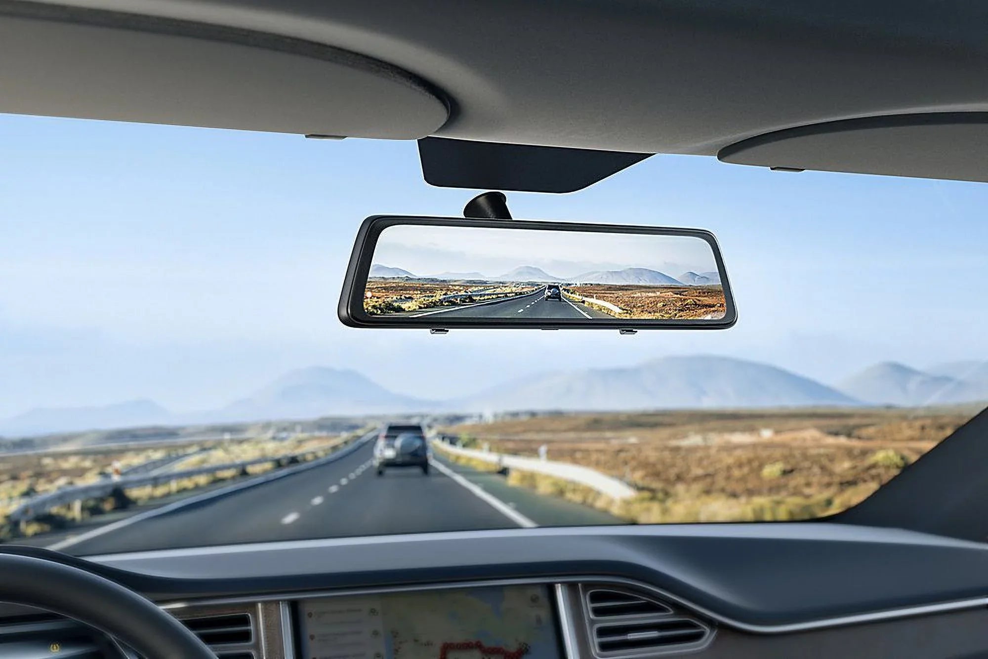 2.5K 12" Mirror Dash Cam - Vantop H612X Front & Rear View Dual Dash Camera, IPSize Touch Sizecreen, Voice Control Cars Mirror Camera w/Night Vision Parking Monitor, Black