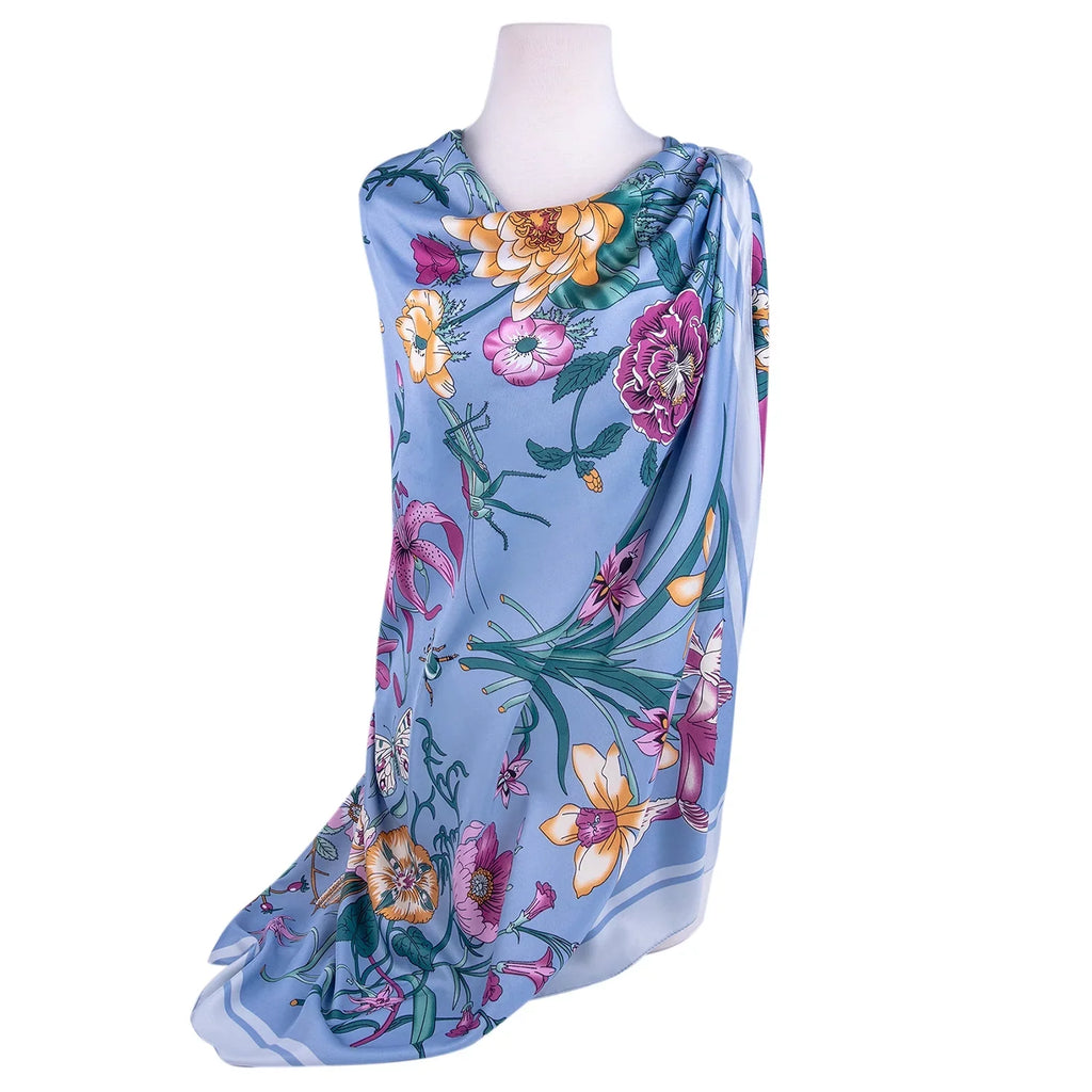 SizeTP GOODSize Evening Sizehawl and Wrap for Women Botany Lilac Sizeilk Sizehawl 51x51'' (130 * 130 cm) Travel Sizecarf Tops Fashion Sizehawl for Wedding