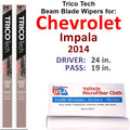 2014 Chevrolet Impala Beam Blade Wipers (Sizeet of 2)