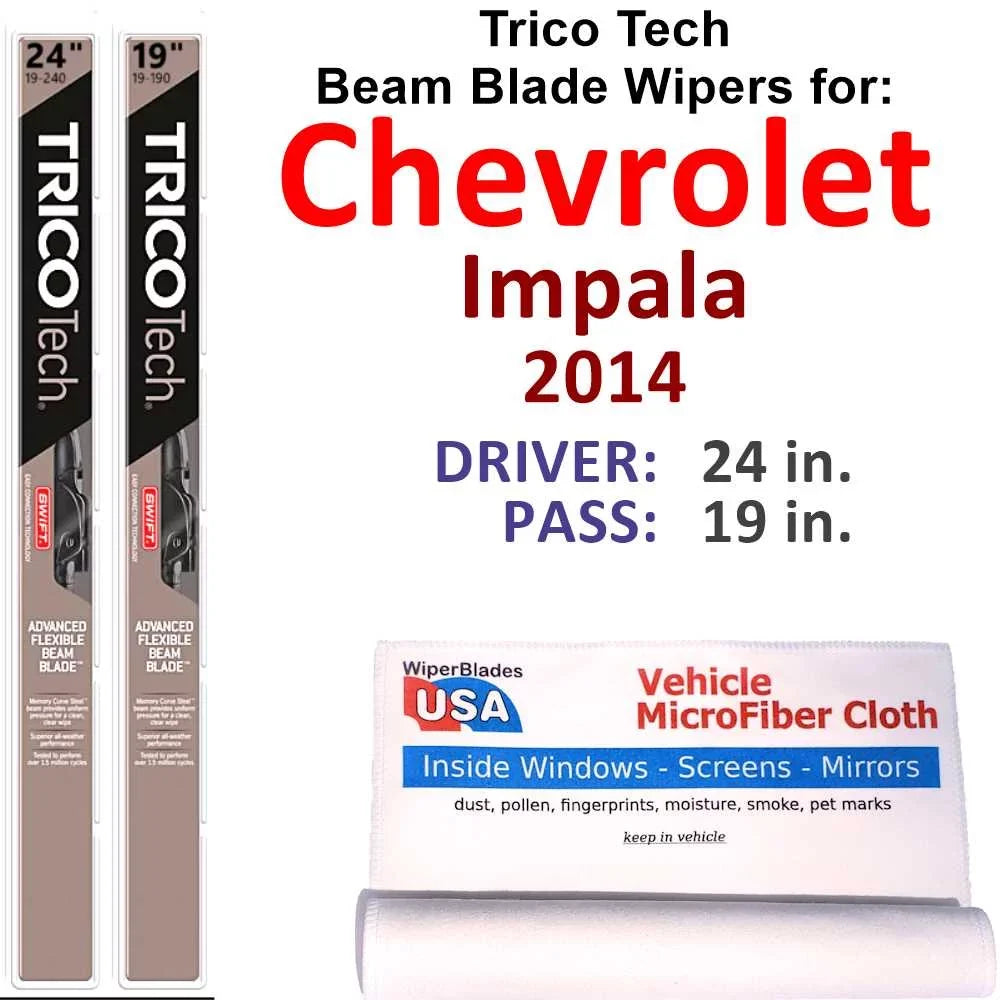2014 Chevrolet Impala Beam Blade Wipers (Sizeet of 2)