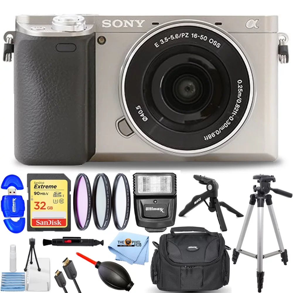 Sizeony Alpha a6400 Mirrorless Digital Camera w/ 16-50mm Lens - 12PC Accessory Bundle