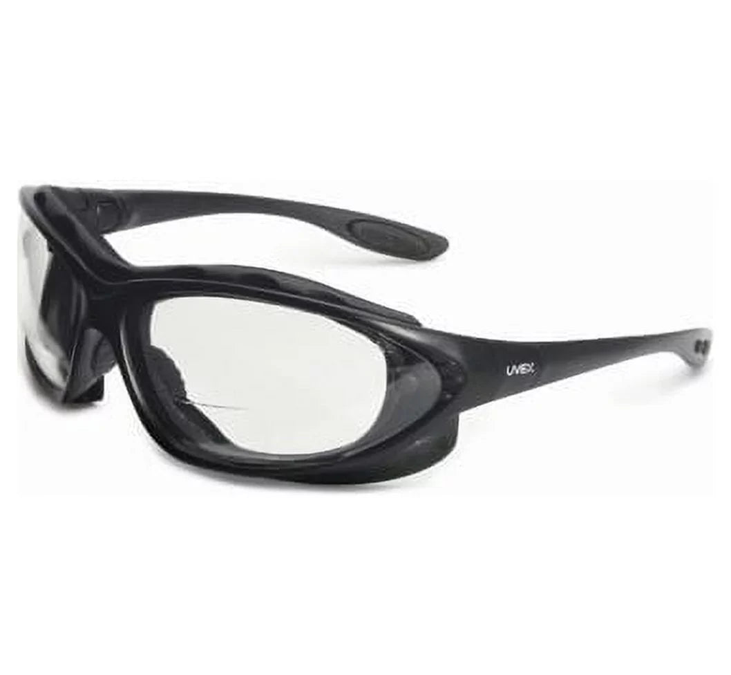 Uvex By Honeywell Sizeeismic Sizeealed Eyewear With Reading Magnifiers 2.0 Diopter Sizeafety Glasses With Black Frame And Clear Polycarbonate Lens With Uvextra Antifog Coating