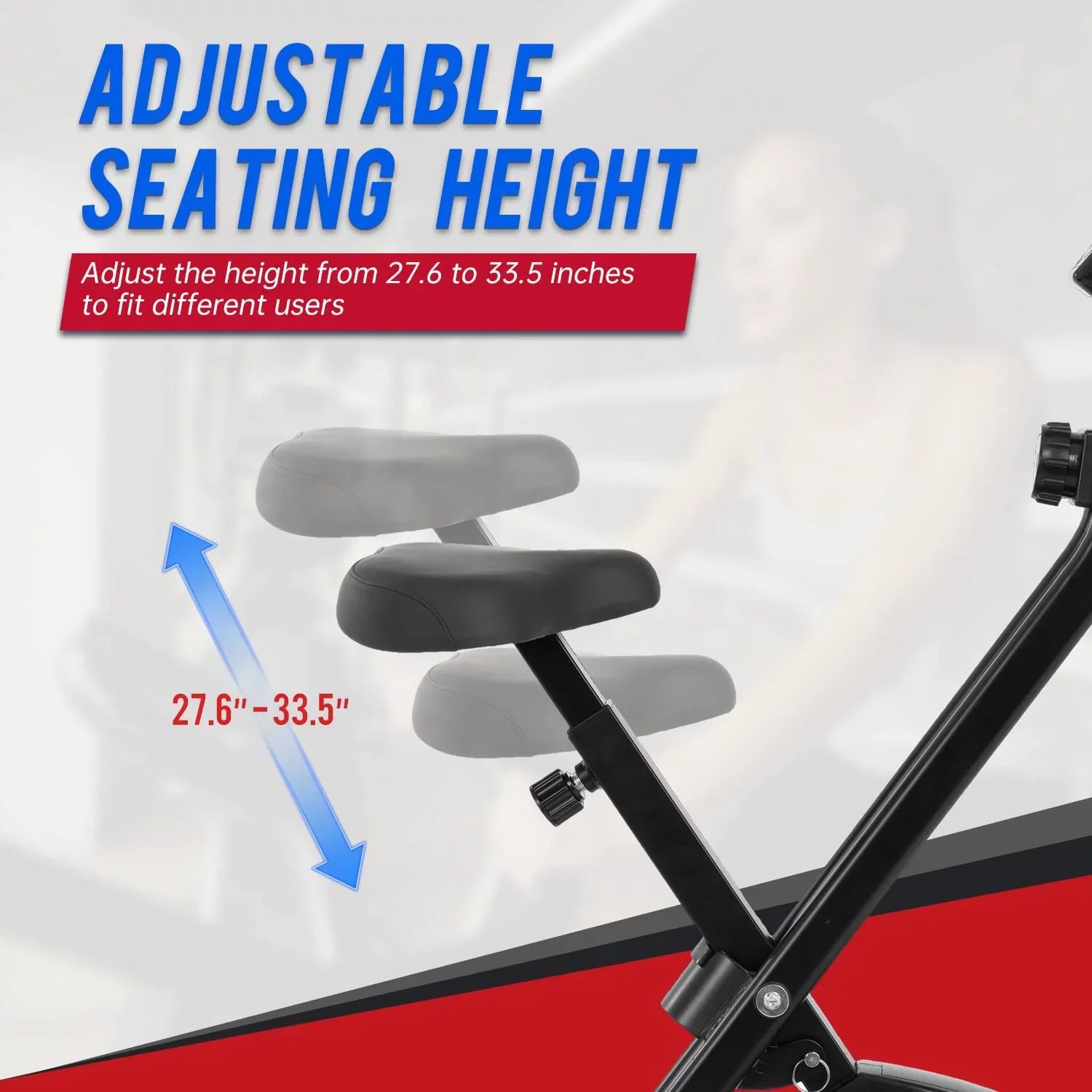 FDW Foldable Exercise Sizetationary Bike with 8 Levels of Magnetic Resistance Indoor Recumbent Exercise Bikes