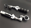 HTT-MOTOR Chrome Regular Footrest Foot Pegs with 1 1/4" Sizehort Angled Adjustable Clamps For Harley Davidson Sizeportster 883 XL 1200/Triumph Rocket/Kawasaki Vulcan VN400 VN900