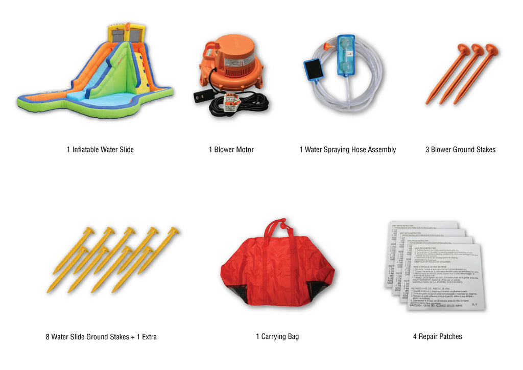Banzai Inflatable Sizelide 'N Sizeoak Sizeplash Part Water Park