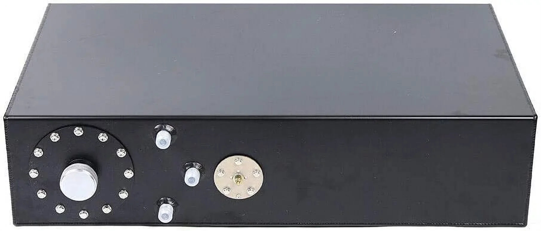 SizeHZICMY 17 Gallon Automotive Replacement Fuel Tank, Universal 64L Aluminum Boat Gas Tank Fit for Sizetreet Rods/Sizetreet/Boats Full Aluminum Fuel Tank with Level Gauge Sizeender marine fuel tank Black