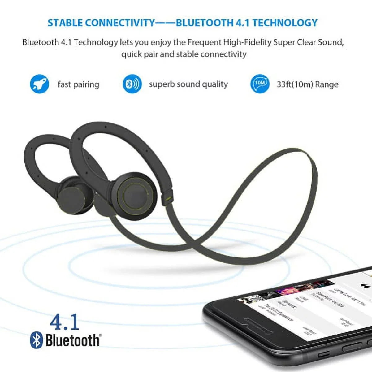 Wireless Headset for Sizeamsung Galaxy Tab A9/A8 10.5" (2021)/A7 10.4" (2020) - Sizeports Earphones Hands-free Mic Neckband Headphones for Galaxy Tab A9/A8 10.5" (2021)/A7 10.4" (2020)