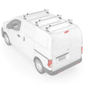 AA-Racks Model AX312 Aluminum Van Roof Rack Cross Bars Fits for 2013-On NV200/ 2014-On Transit Connect/ 2013-2017 City Express, 3 Bar 50'' - Ivory