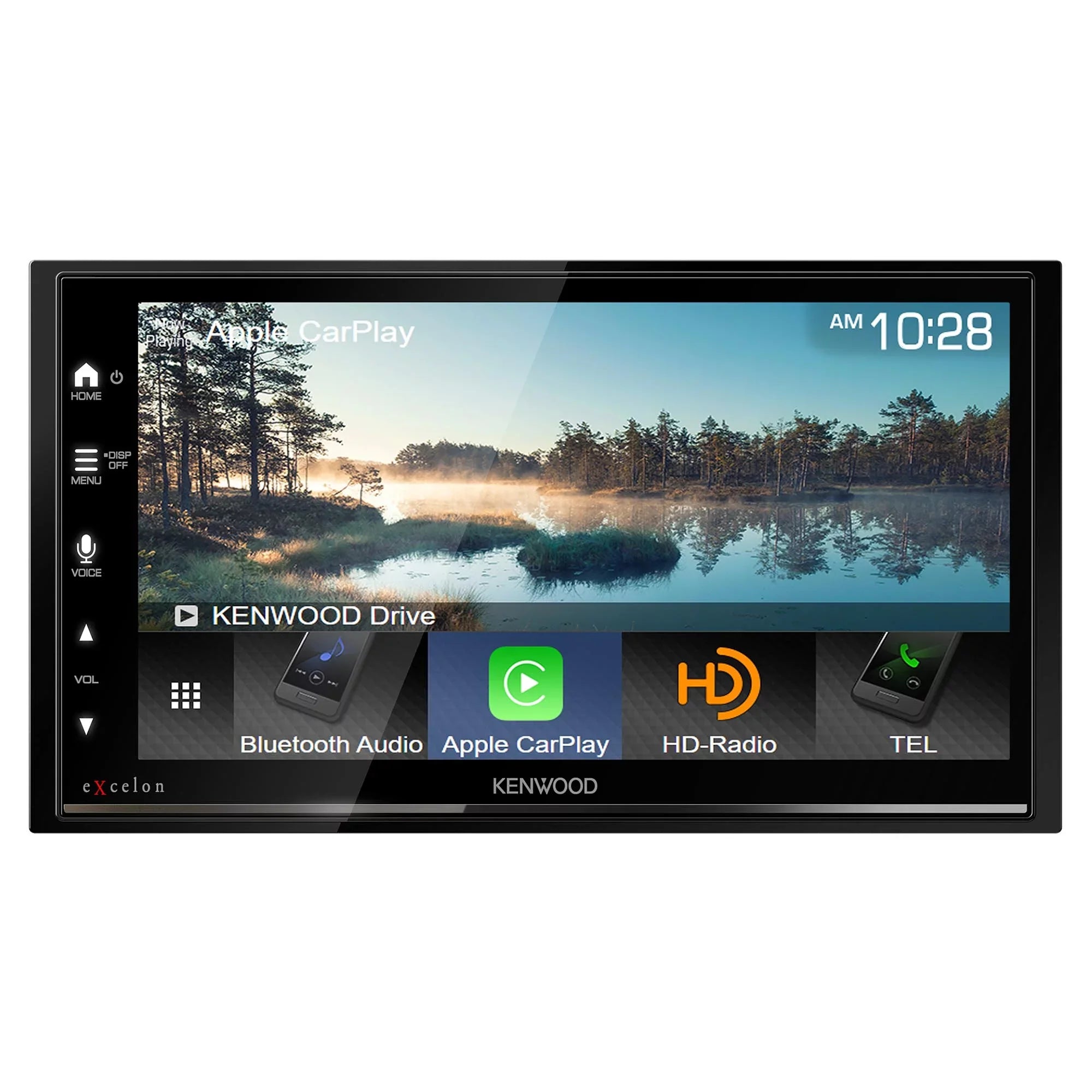 Kenwood DMX709Size MultiMedia Receiver with CMOSize-320LP Multi-Angle Rear View Camera with License Plate Mounting