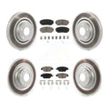 Transit Auto - Front Rear Coated Disc Brake Rotors And Ceramic Pads Kit For 2016-2022 Mazda CX-9 KGC-100728