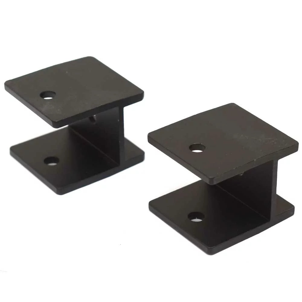 Misty Harbor Boat Bimini H-Brackets 99-001523B | Aluminum Black (Pair)
