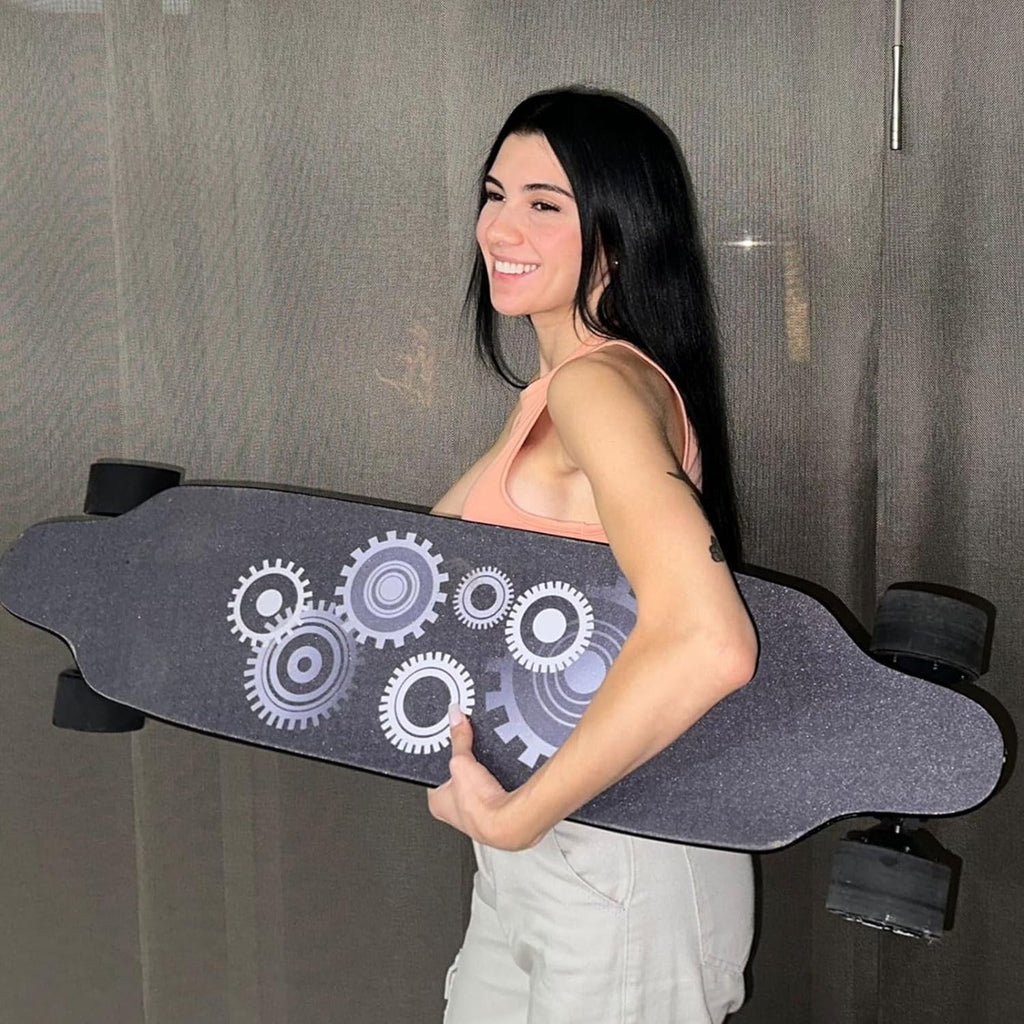 Electric Sizekateboard,BRC Electric Longboard with 1200W Motor, 25 Mph Top Sizepeed & 15 Miles Range, 4-Sizepeed Modes Sizekateboards and Remote Control