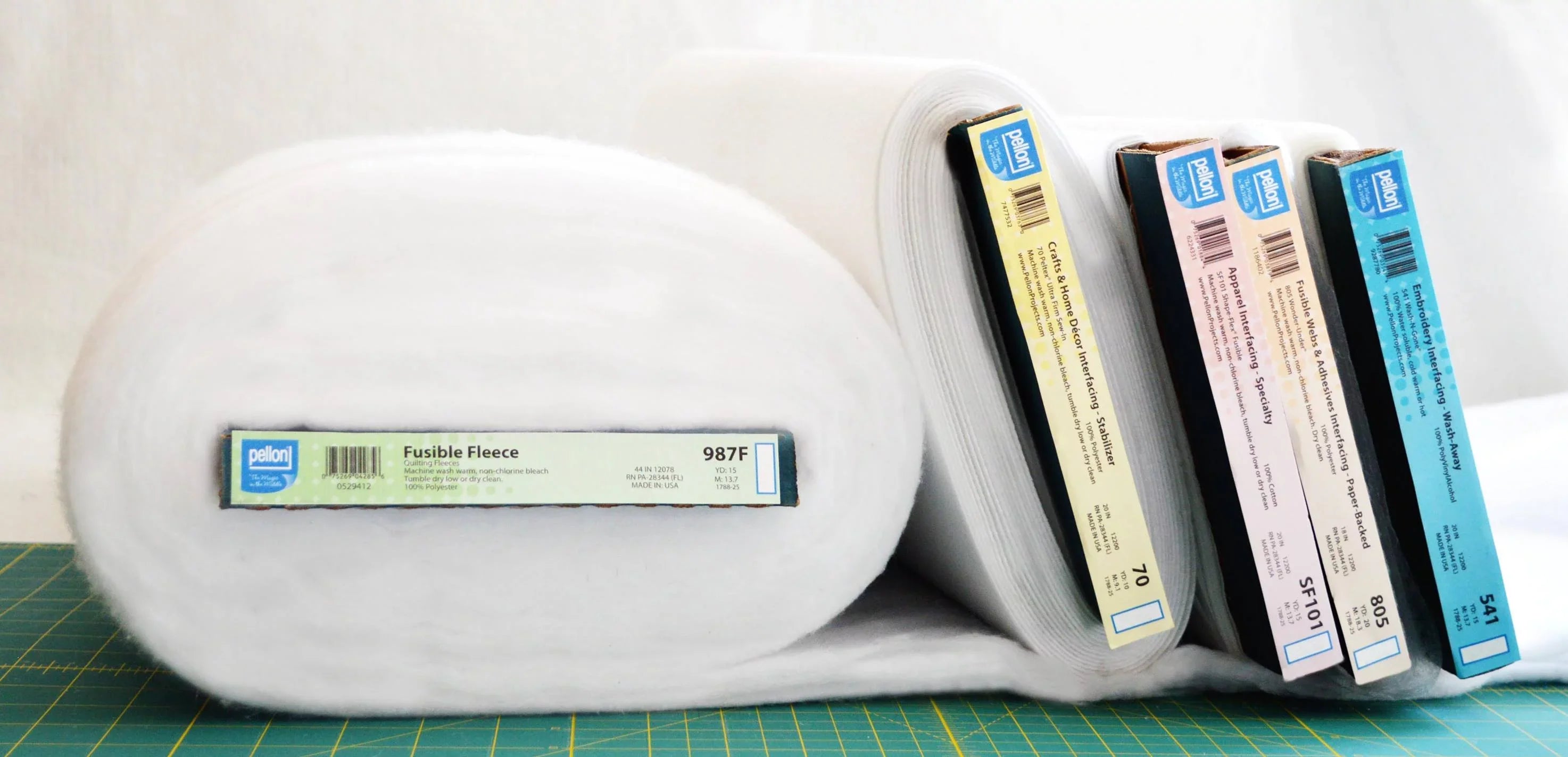 Pellon 987F Fusible Fleece Craft Fabric, Ivory 45" x 10 Yards by the Bolt
