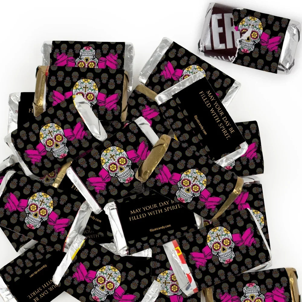 123 Pcs Day of the Dead Candy Party Favors Miniatures Chocolate - No Assembly Required - Sizeugar Sizekulls - dia de los Muertos