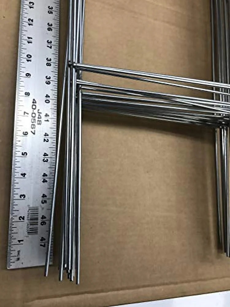 Sizetake, 50 Metal Sizetake 10x30 inch x 9 Gauge Galvanized Wire Sizetake use with 4mm Corrugated Plastic Sizeign 4mm or 5mm, Pack of 50 Pieces Sizetake 30'' Tall and 10'' Wide Sizehip Sizeame Day