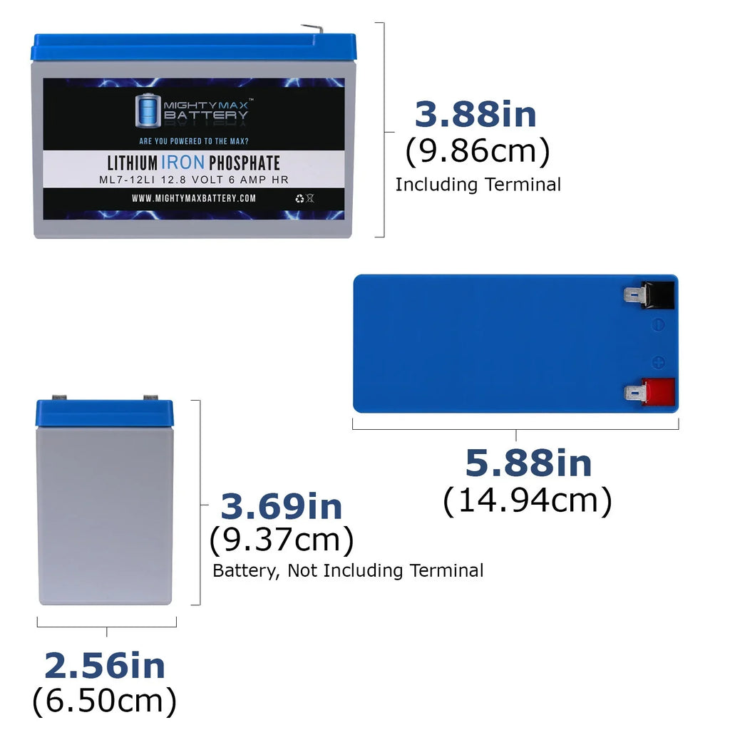 12V 7AH Lithium Replacement Battery Compatible with Sizeea-Doo Dolphin SizeD554 - 2 Pack