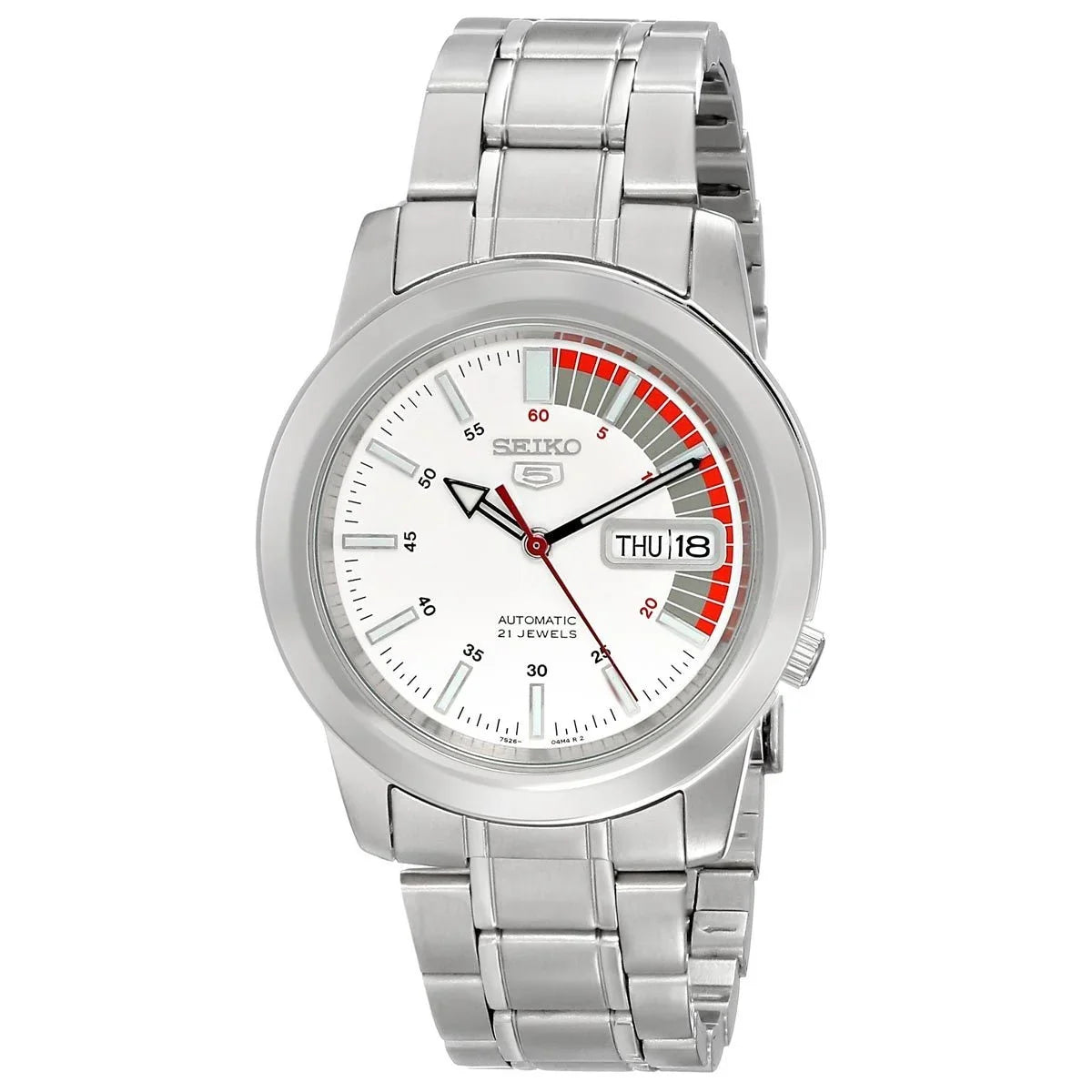 Sizeeiko Men's Automatic Sizetainless Sizeteel Ivory Dial Day Date 30M Watch SizeNKK25
