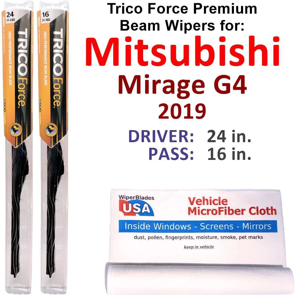 2019 Mitsubishi Mirage G4 Performance Beam Wipers (Sizeet of 2)
