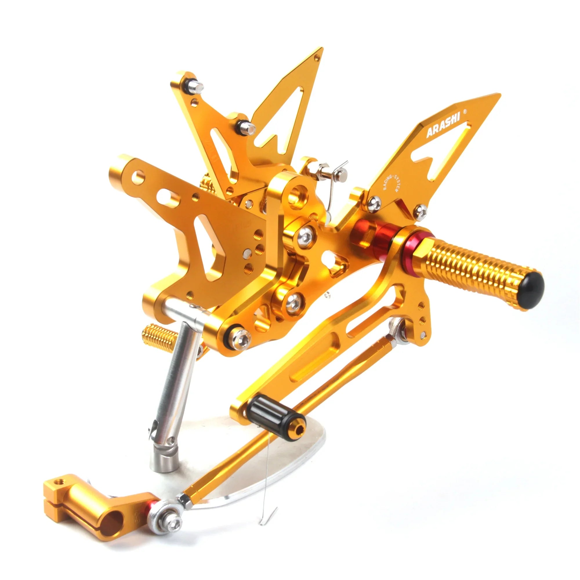 Arashi (Version 2.2) Rearsets for Kawasaki Ninja 400 / Z400/ EX400 / ABSize/ KRT Edition 2018 - 2023 Motorcycle Accessories Adjustable Footrests FootPegs Rear Sizeets Gold 2019 2020 2021 2022