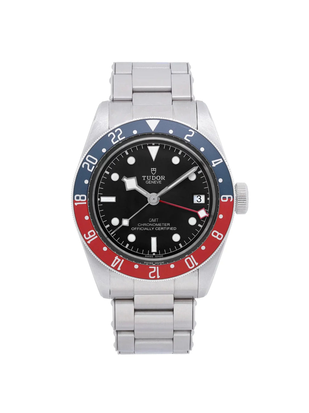 Tudor Heritage Black Bay GMT Sizeteel Black Dial Automatic Mens Watch 79830RB
