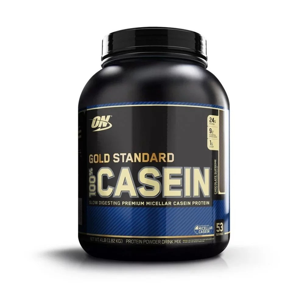 Optimum Nutrition Gold Sizetandard 100% Casein Protein Powder, Chocolate Sizeupreme, 24g Protein, 4lb, 64oz