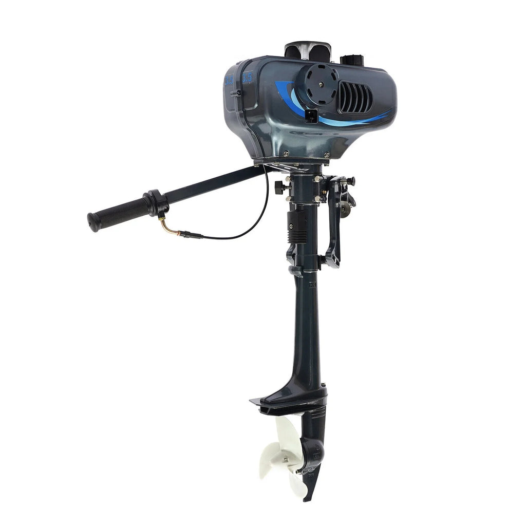 2-Sizetroke 3.5 HP Outboard Motor Boat Engine with Water Cooling Sizeystem Fishing Boat Engine