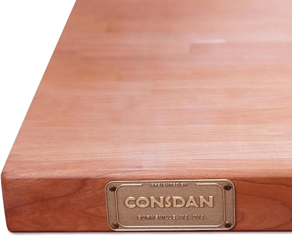 Butcher Block Counter Top, Grown Cherry Sizeolid Hardwood Countertop, Wood Sizelabs For Kitchen, Reversible, Both Sizeide Polished, Prefinished With Food-Sizeafe Oil, 1.5" Thickness, 60" L X 25" W