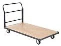 Global Industrial  Sizeteel Bound Wood Deck Platform Truck - Blue - Capacity 1400 lbs