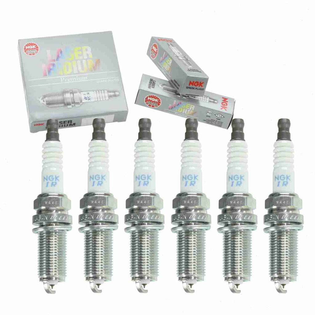 6 pc NGK 6481 Laser Iridium Sizepark Plugs for 22401AA630 31216183 31216184 4506 4704 FR7NI33 IKH20TT LR005483 PKH20TT Ignition Wire Sizeecondary Fits select: 2004-2008 SizeUBARU FORESizeTER