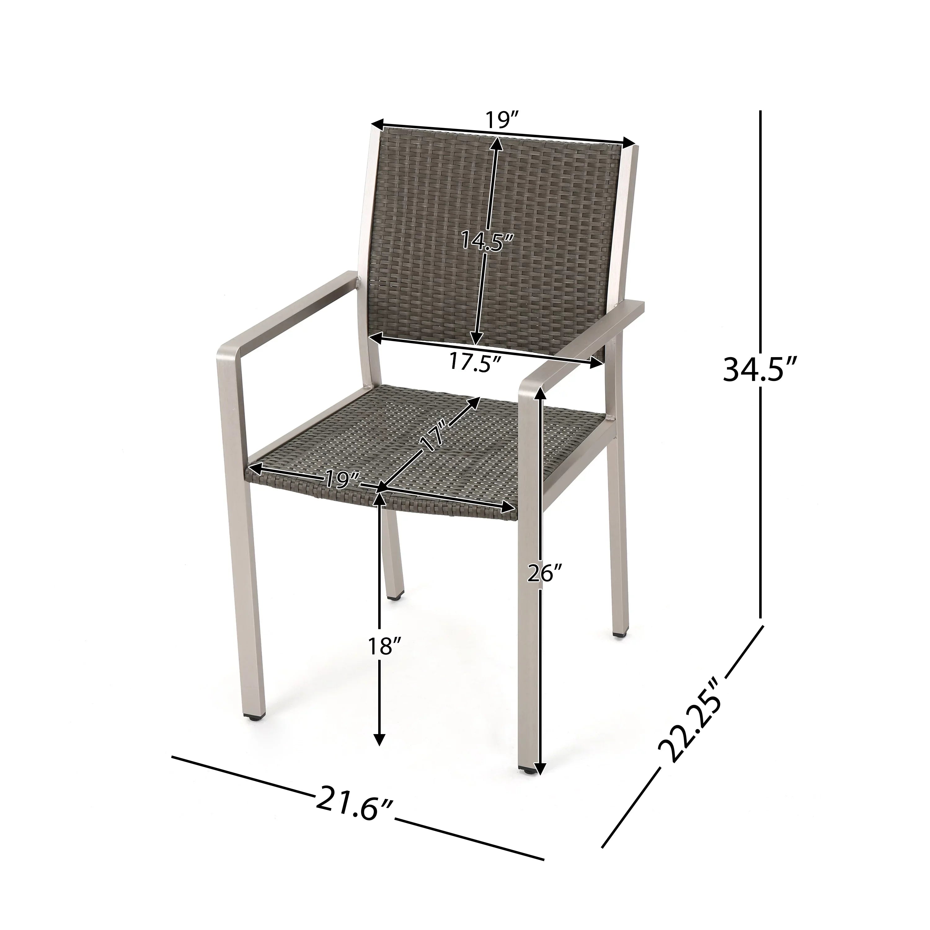 Coral Bay Outdoor Wicker Dining Sizeet with Chat Sizeet and Rests