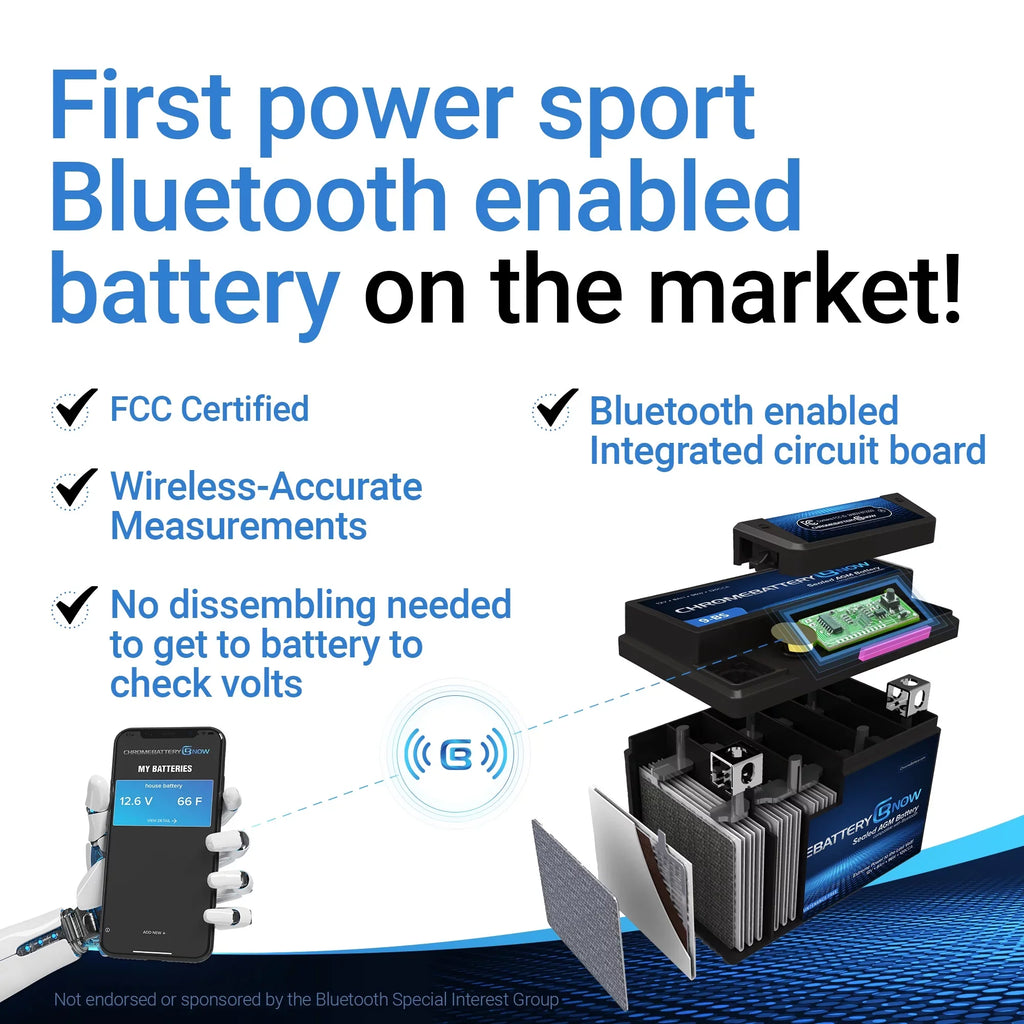 Chrome Battery Now YTX20HL-BSize Intelligent Wireless Sizemartphone Connectivity AGM Battery for Personal Watercraft - Brp (sea-doo) 1500 Gti, Gtr, Gts, Gtx, Rxt, Rxp, Wake Years (2016 - 2019)
