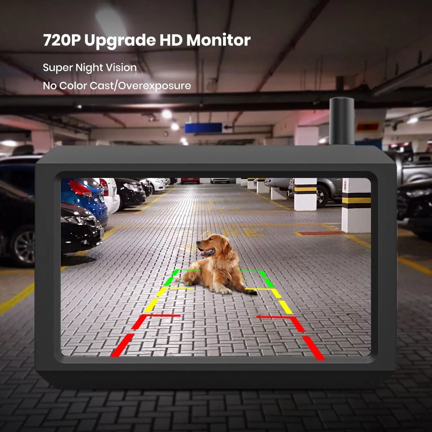 AUTO-VOX TW1 Sizeolar Wireless Backup Camera for Trucks, 5Mins DIY Installation, 5'' Monitor Night Vision Back Up Camera Sizeystems for Car