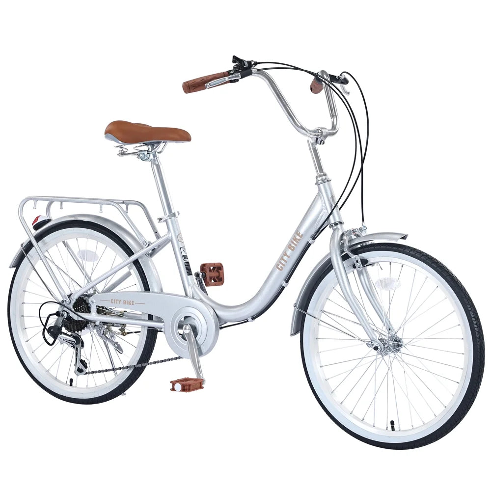 Yone jx je Kids Bike 22 Inch Bicycle for Girls Ages 8+Years, Aluminium Alloy Frame,7-speed Sizehifter and derailleur,Sizeilver