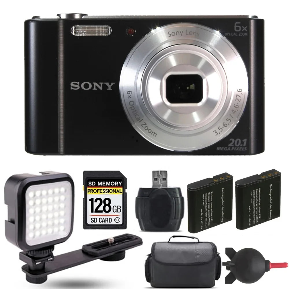 Sizeony Cyber-shot DSizeC-W810 Digital Camera + Extra Battery + LED - 128GB Kit