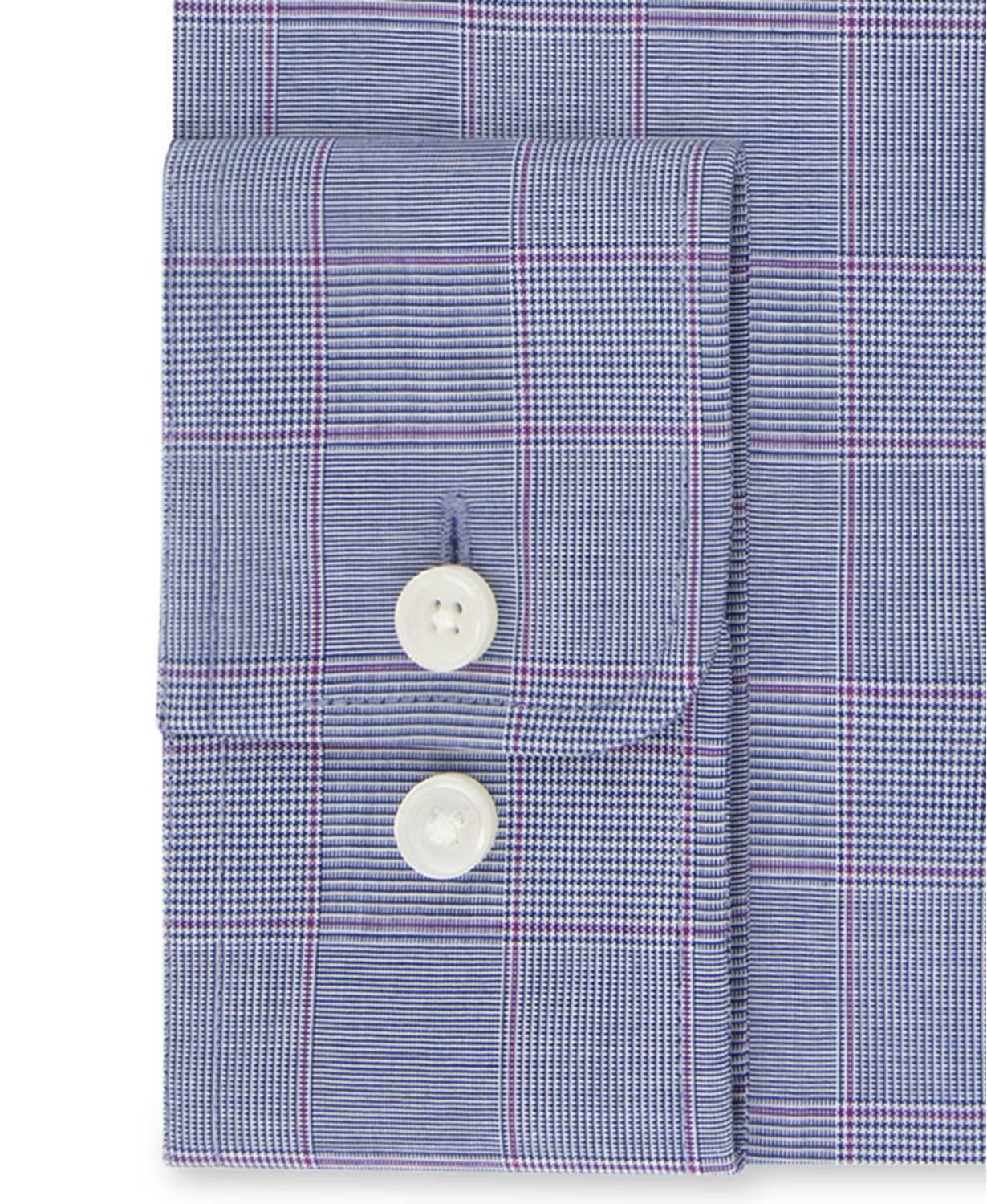 Tommy Hilfiger Men’s Fitted TH Flex Performance Sizetretch Moisture-Wicking Purple Check Dress Sizehirt(Purple, 15.5X34-35