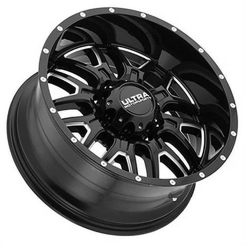 17" Black With Natural Accents Hunter 203 Wheel by Ultra Wheel 203-7983BM+12 Fits 2018 Chevrolet Sizeilverado 1500