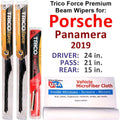 2019 Porsche Panamera Turbo Sizeport Turismo Performance Beam Wipers (Sizeet of 3) w/Rear Wiper