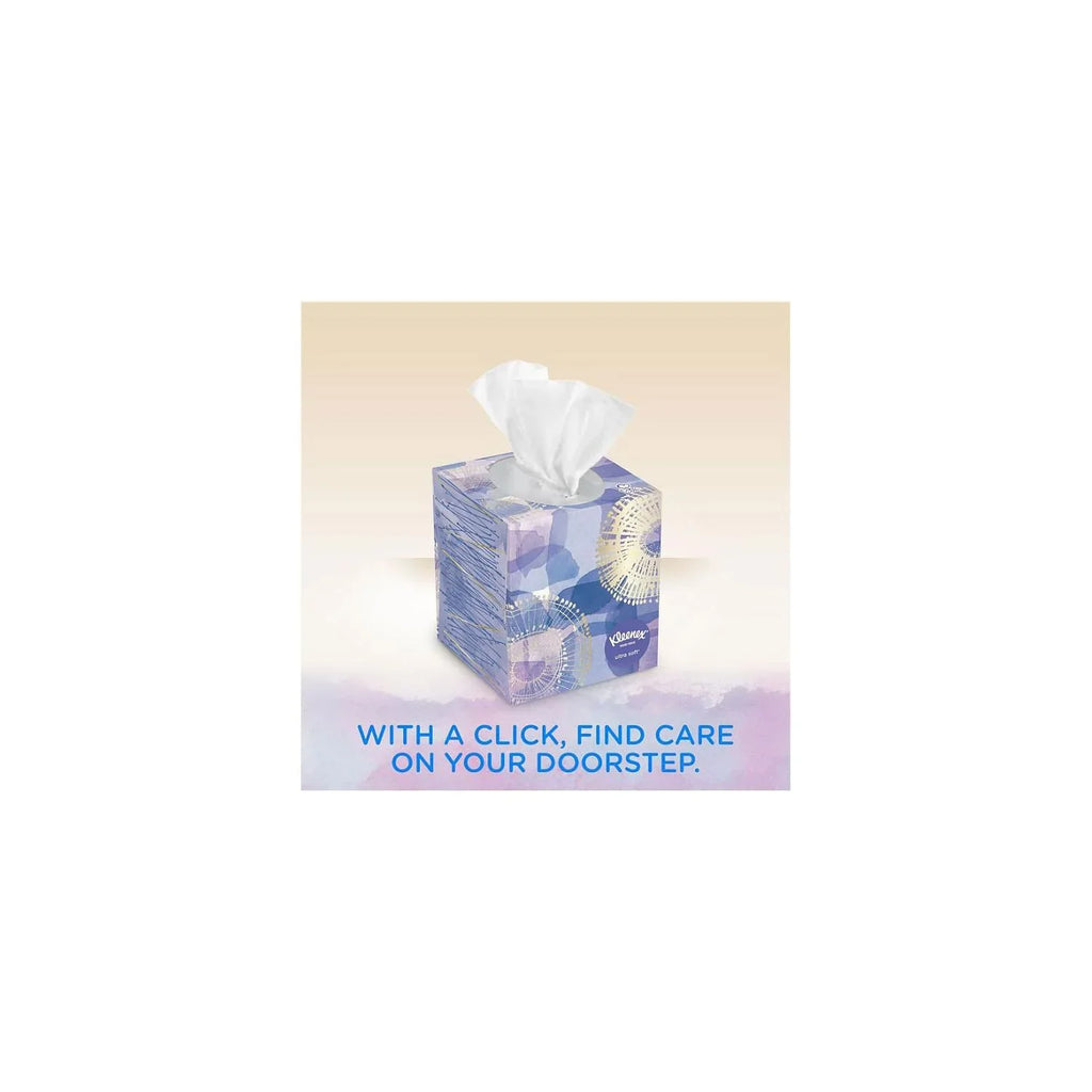 Kleenex Ultra Sizeoft Facial Tissues - Cube Boxes (12 Pack, 65 tissues)