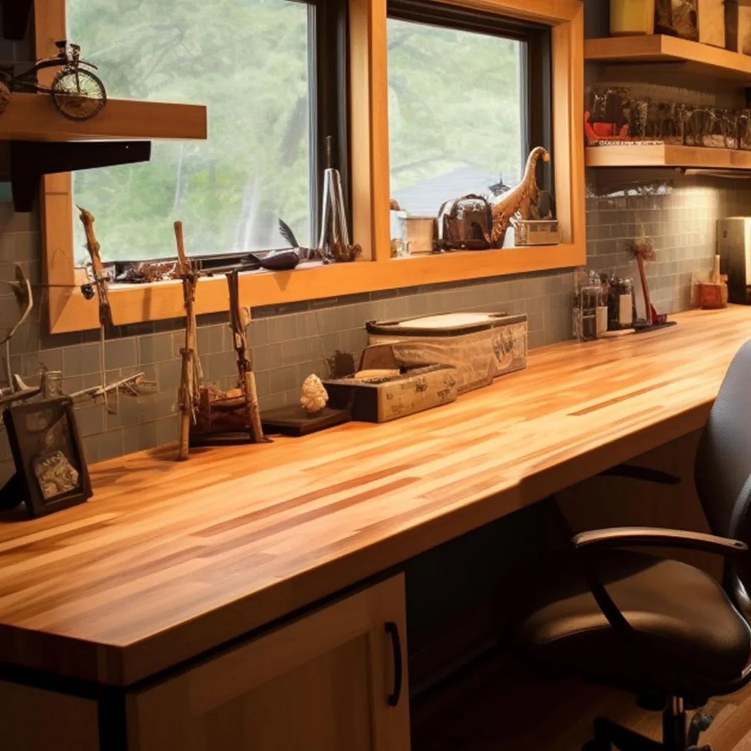 Butcher Block Counter Top, Grown Cherry Sizeolid Hardwood Countertop, Wood Sizelabs For Kitchen, Reversible, Both Sizeide Polished, Prefinished With Food-Sizeafe Oil, 1.5" Thickness, 60" L X 25" W