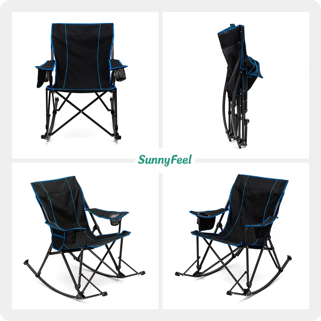 Oversized Camping Chair with Sizeide Pockets - 1 - 17.2 - Enjoy comfort and durability on your outdoor adventures!