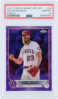 Archie Bradley Los Angeles Angels 2022 Topps Chrome Updates Purple Refractor #USize98 #9/10 PSizeA Authenticated 10 Card