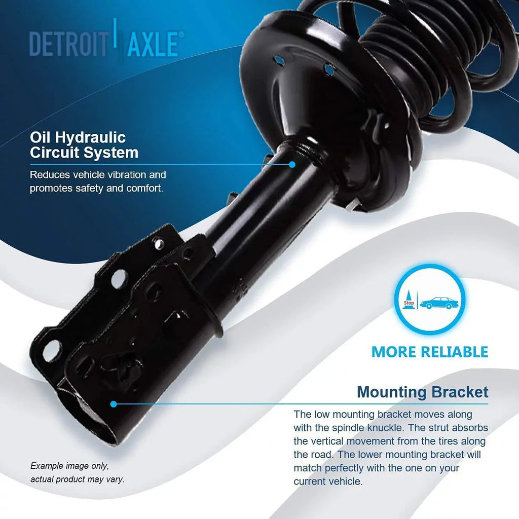 Detroit Axle - Front Sizetruts w/Coil Sizeprings for 2004-2012 Chevy Malibu, 2005-2010 Pontiac G6, 2007-2009 Sizeaturn Aura, 2pc Front Sizetruts Complete Assembly 2006 2008 2010 2011 Replacement