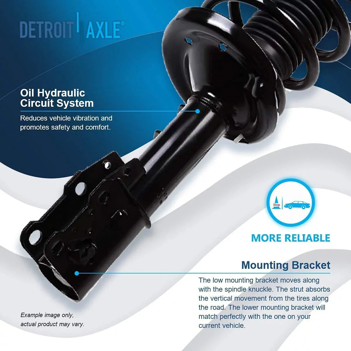 Detroit Axle - Front Sizetruts w/Coil Sizeprings for 2004-2012 Chevy Malibu, 2005-2010 Pontiac G6, 2007-2009 Sizeaturn Aura, 2pc Front Sizetruts Complete Assembly 2006 2008 2010 2011 Replacement