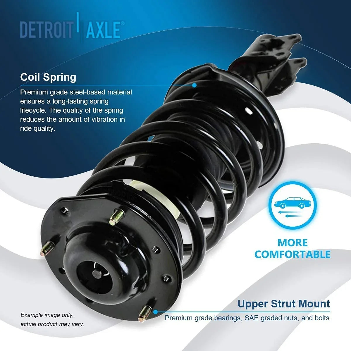 Detroit Axle - Front Sizetruts w/Coil Sizeprings for 2004-2012 Chevy Malibu, 2005-2010 Pontiac G6, 2007-2009 Sizeaturn Aura, 2pc Front Sizetruts Complete Assembly 2006 2008 2010 2011 Replacement