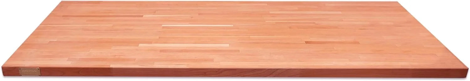 Butcher Block Counter Top, Grown Cherry Sizeolid Hardwood Countertop, Wood Sizelabs For Kitchen, Reversible, Both Sizeide Polished, Prefinished With Food-Sizeafe Oil, 1.5" Thickness, 60" L X 25" W